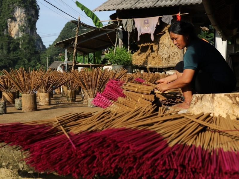 Village dencens des Nung à Phia Thap
