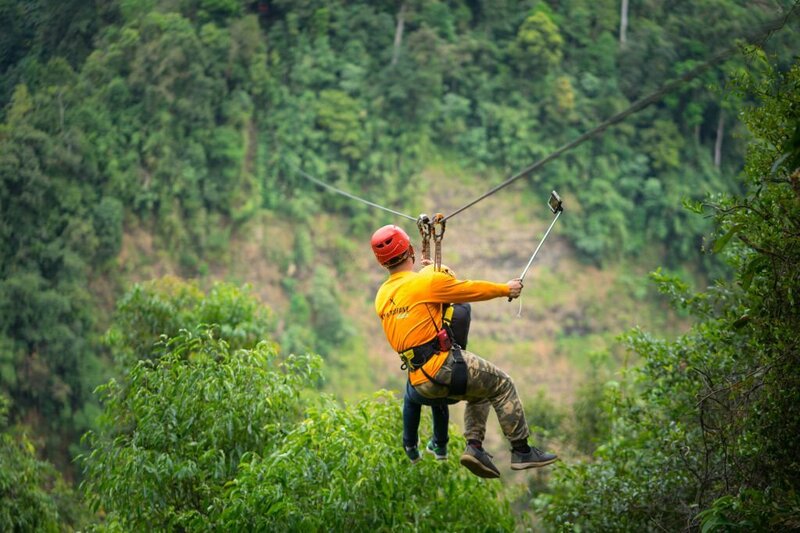 zipline, Laos, Nord du Laos, activités, aventure, forêt