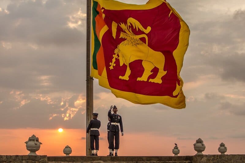 ​  Cérémonie de lever du drapeau au Sri Lanka  ​