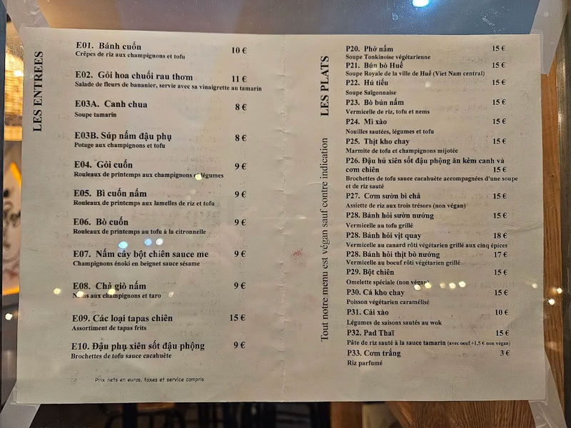 Bếp Việt restaurant vietnamien paris menu