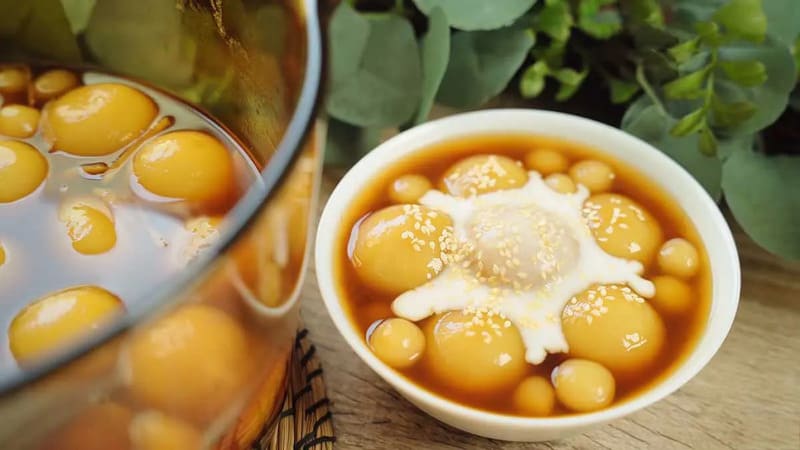 Soupe de boulettes de riz gluant sucrées