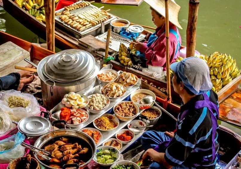 Le marché flottant de Damnoen Saduak  