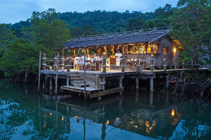 Dîner à Soneva Kiri
