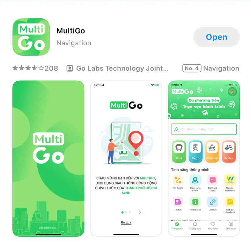 Multigo app transport Ho Chi Minh Ville