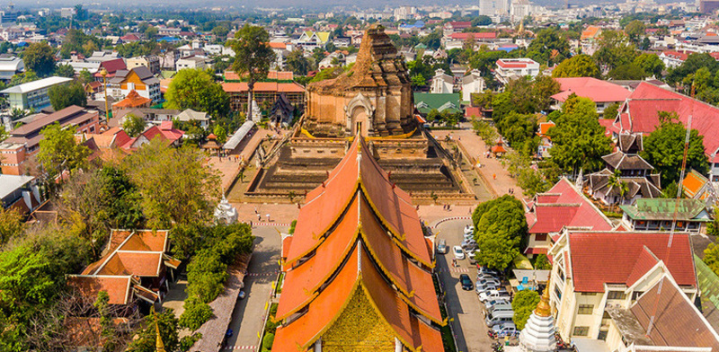 Le quartier de la vieille ville de Chiang Mai