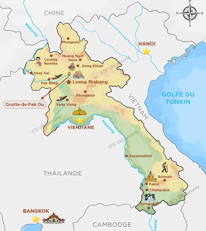 Carte de grotte pak ou