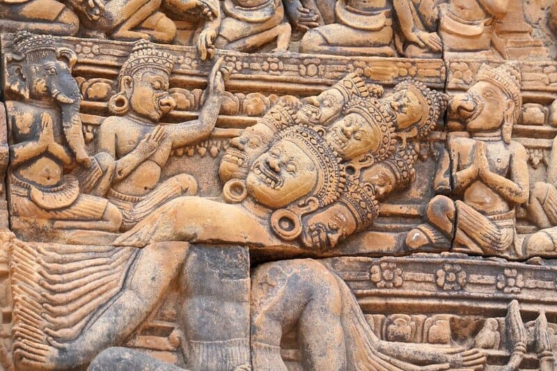 sculpture à Banteay Srei 