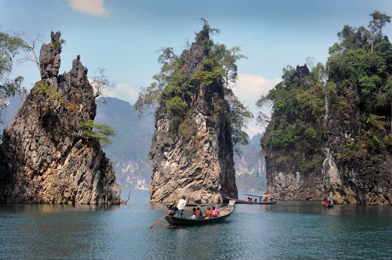 Bateau dans le Parc de Khao Sok