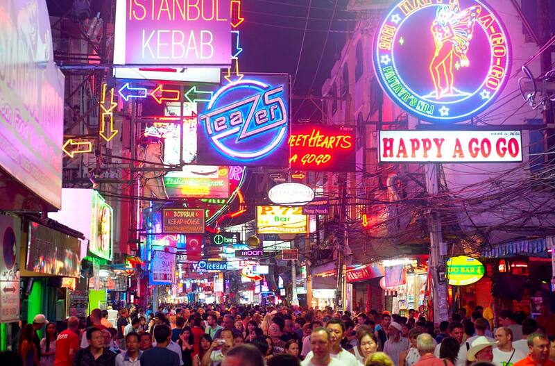 Thailande, Pattaya, rue nocturne