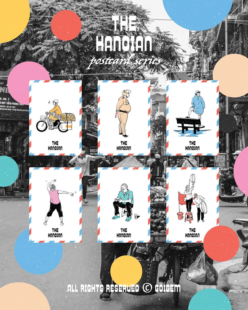 carte postale de Hanoi