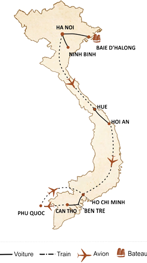 carte vietnam en novembre