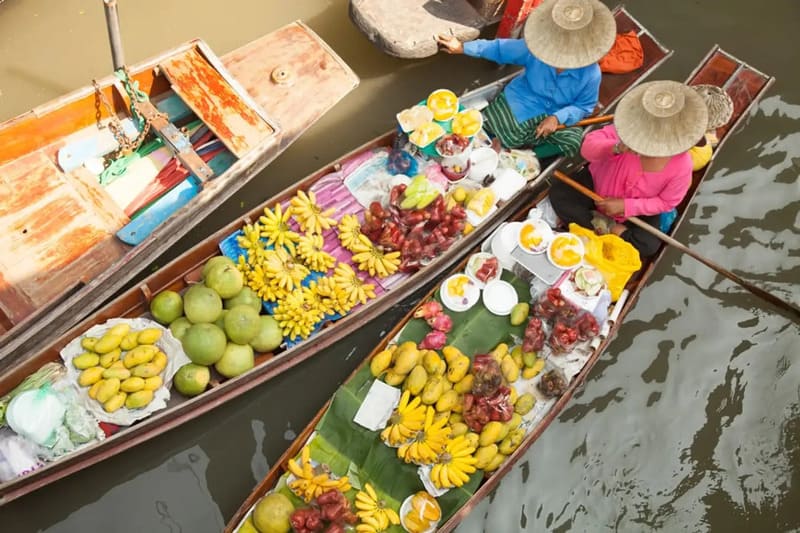 le marché flottant de Damnoen Saduak