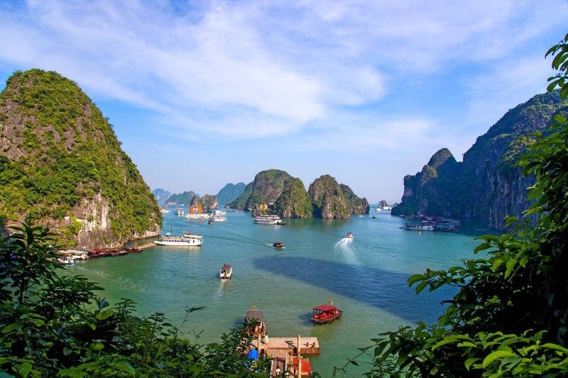 Vue majestueuse de la baie d''Ha Long
