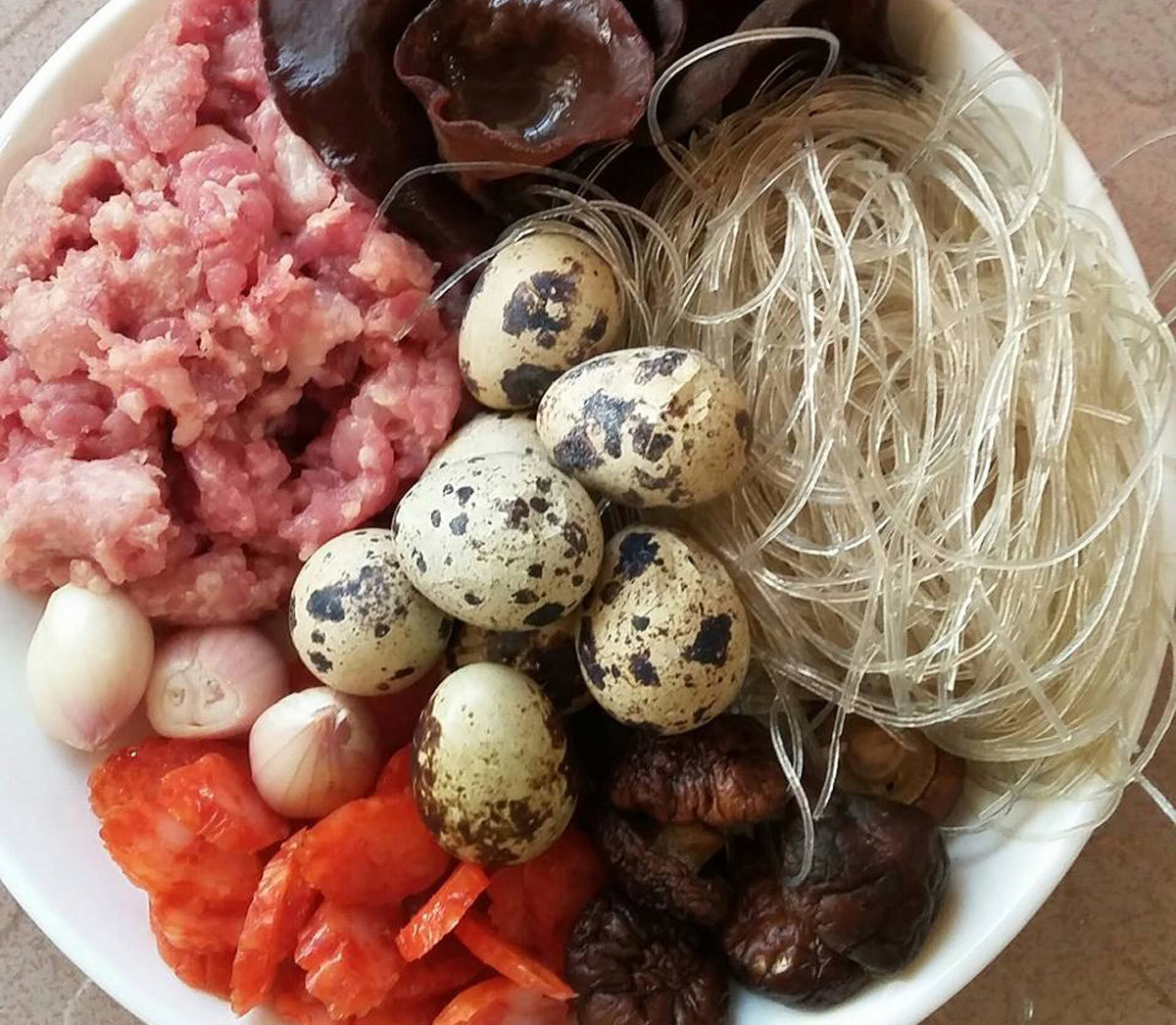 Ingrédients de Banh Bao salé