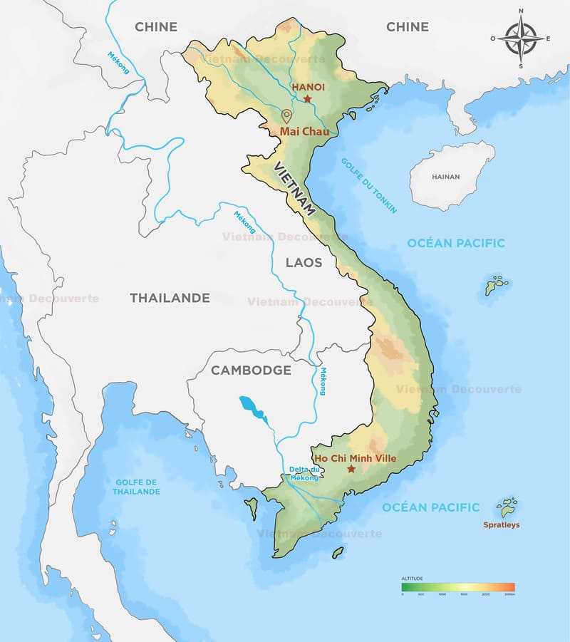 carte de Mai Chau au nord