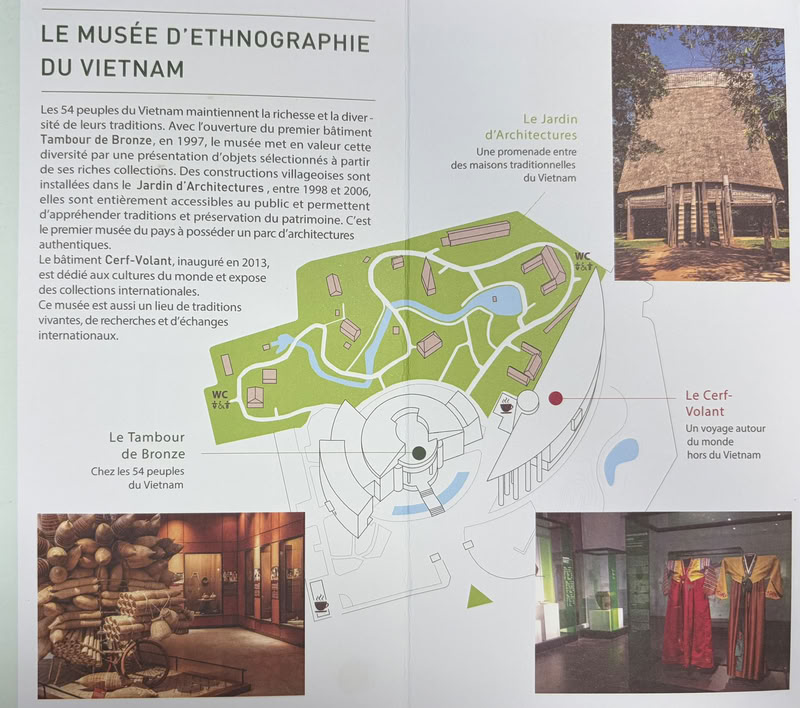 La carte du Musée d'ethnologie du Vietnam