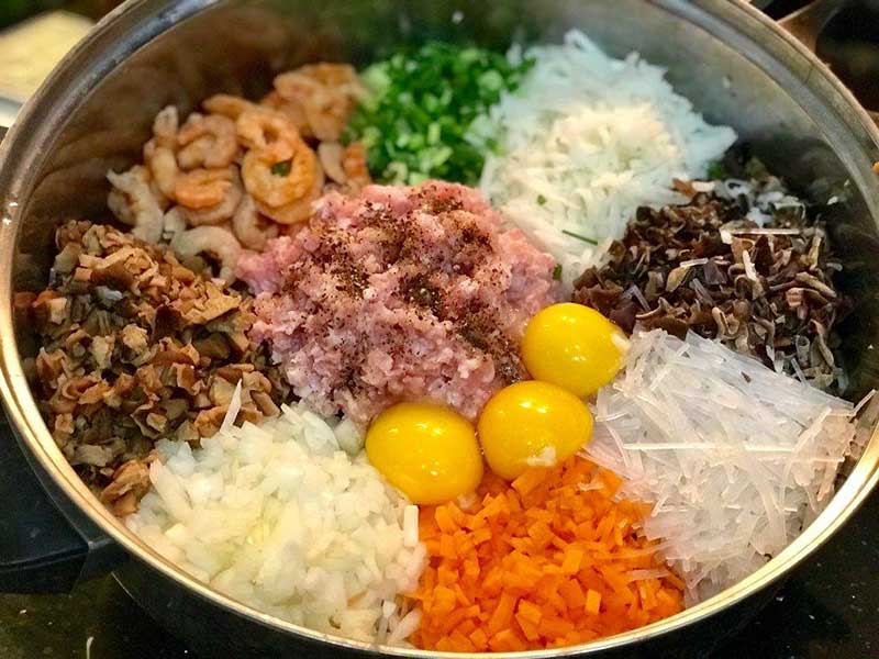 la garniture des nems vietnamiens