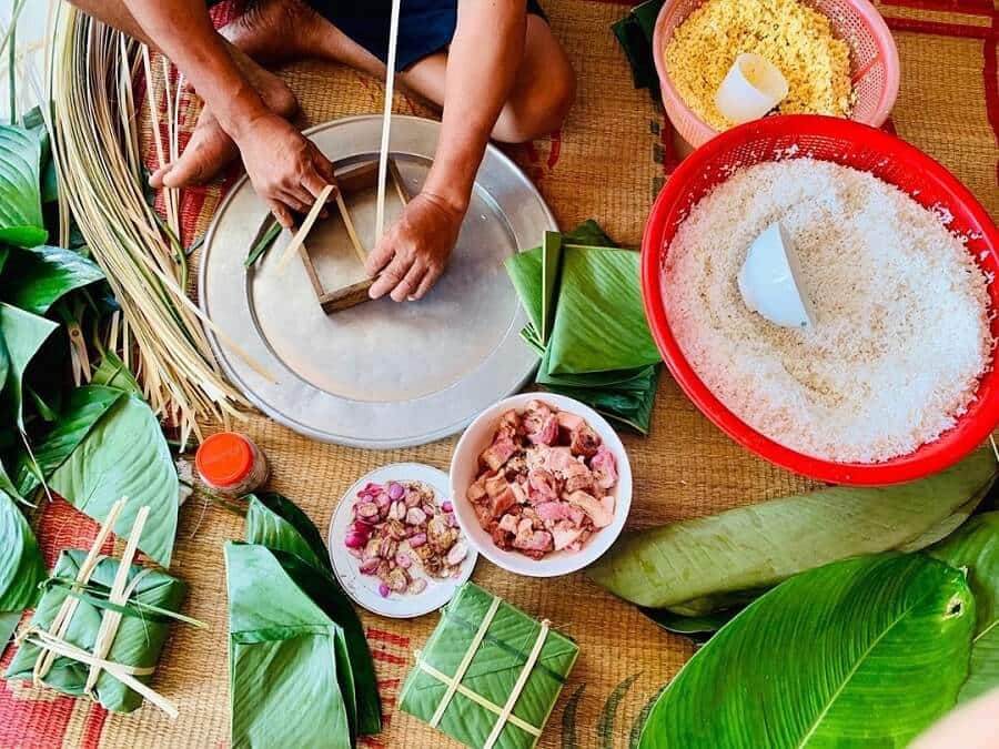 preparation de banh chung