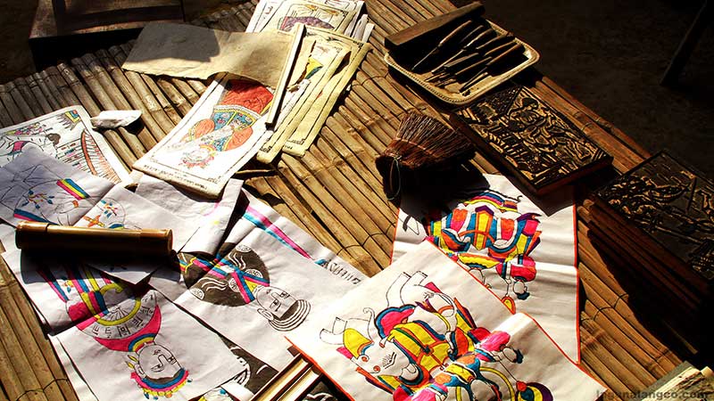 peinture du village Sinh
