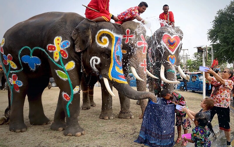 Festival de Songkran à Ayutthaya