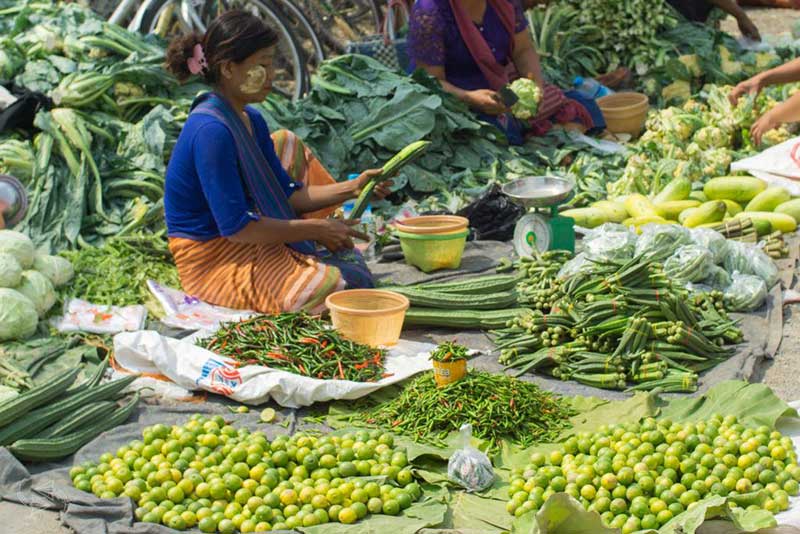 Marché de Mine Thauk ou marché de cinq jours