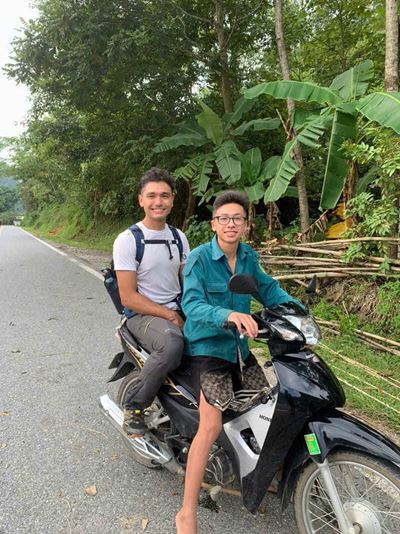 C’est ma première fois en scooter au Vietnam !