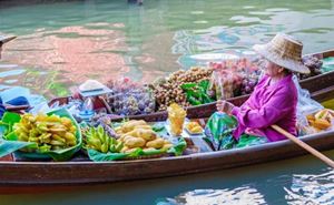 Marché flottant à Bangkok