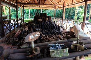 A l'exterieur des tunnels de Cu Chi, HCM ville, Vietnam