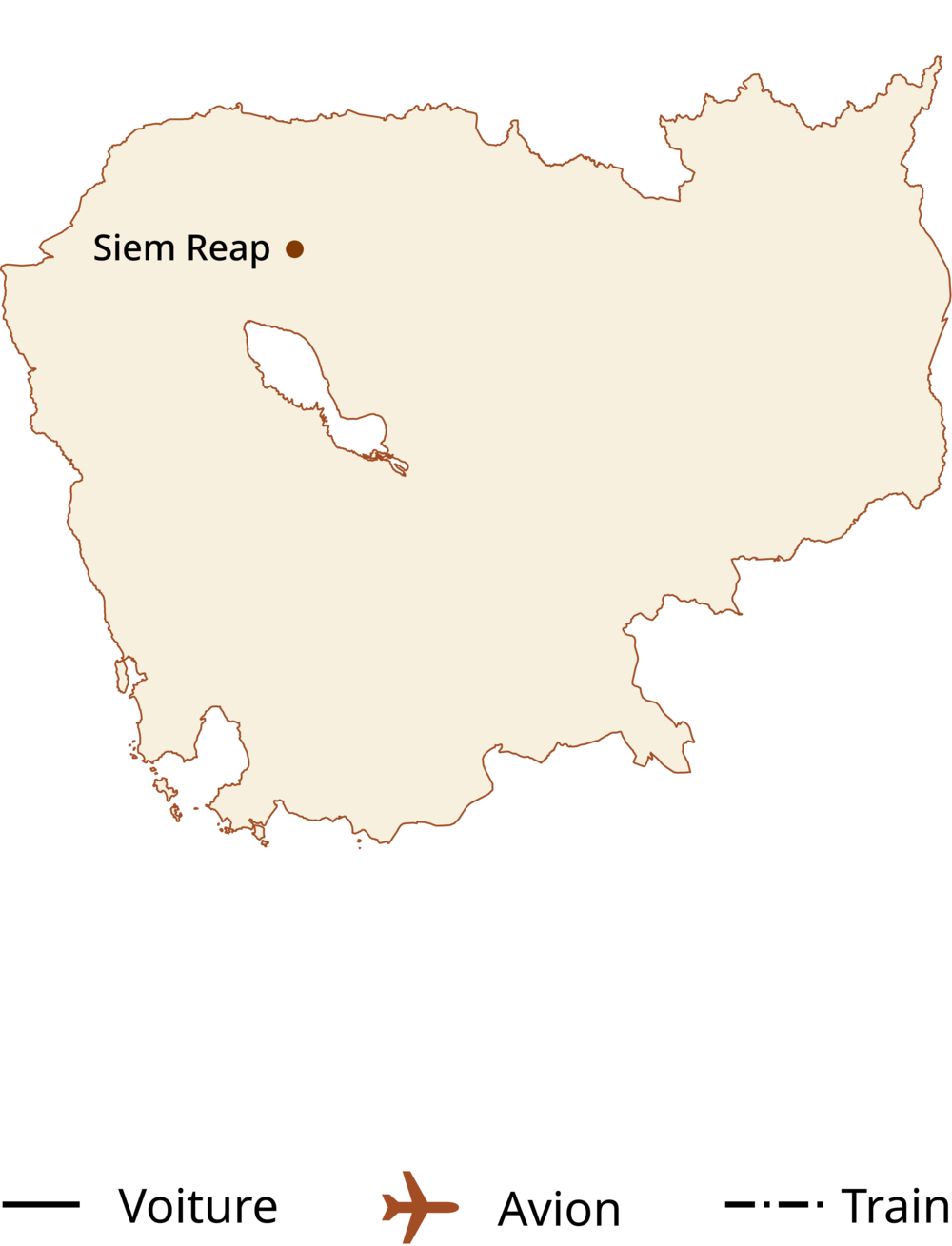 carte du circuit L’essentiel du Cambodge 4 jours