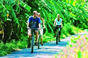 Balade à vélo au village