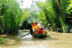 Balade en bateau à Ben Tre, Vietnam