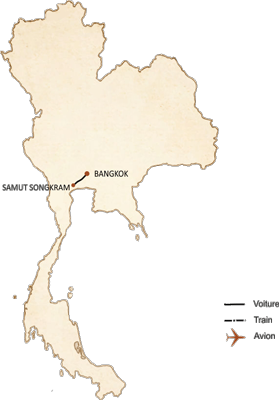carte du circuit Découverte de Bangkok 4 jours