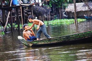 La vie sur le lac Tonlé Sap à Siem reap