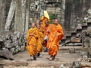 Les moines à Siem Reap 