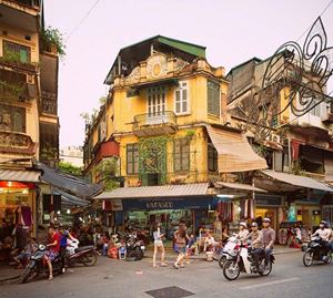 Un petit coin dans un view quartier d'hanoi 