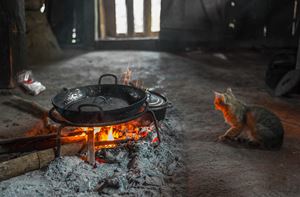 Un coins dans une cuisine d'une famille Tay, Ha Giang