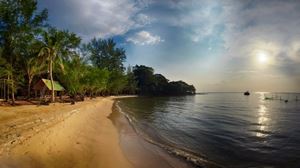 Plage au coucher du soleil à Phu Quoc