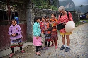 Rencontre avec les enfants du village 
