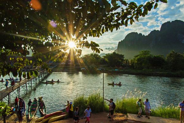 Visite en famille Vang Vieng, Laos